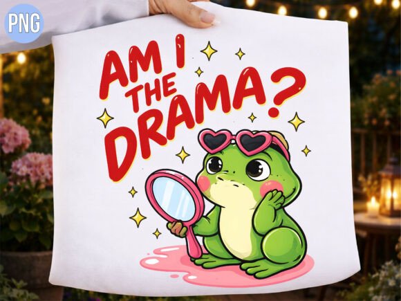 Am I the Drama Funny Frog T-shirt PNG: Elevating Digital Design for Modern Creators