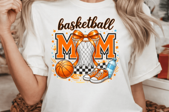 Basketball Mom Coquette Bow PNG Design