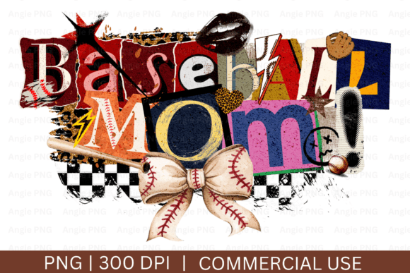 Collage Baseball Mom PNG Design Guide