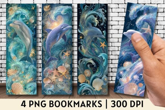 Elevate Your Reading Experience with Dolphin Sea Shell Blue Wave Bookmarks: A Guide to Digital Printables