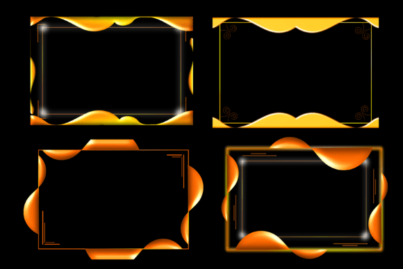 Evaluating the Gold Frames Border Template for Professional Design