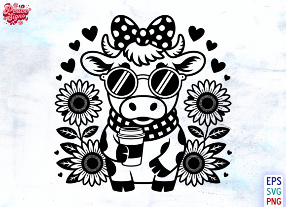 Highland Cow SVG and Cute Cow Illustration: A Creative Resource for Modern Designers