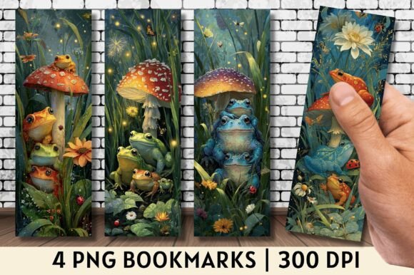 Integrating Frog Mushroom Cottagecore PNG Bookmarks into Your Creative and Business Workflows