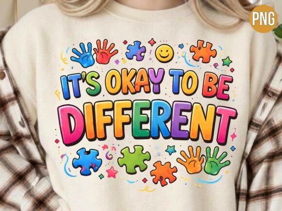It's Okay to Be Different Puzzle T-Shirt Design
