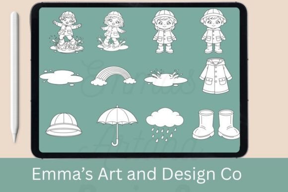 Mastering Seasonal Digital Art with Spring Rain Kids Procreate Stamp Brushes