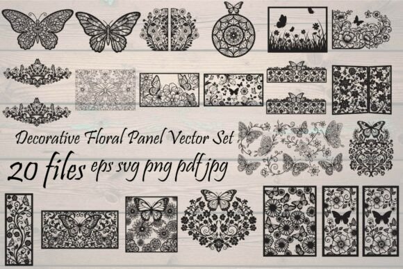 Mastering the Use of Decorative Floral Butterfly Panel Vector Designs