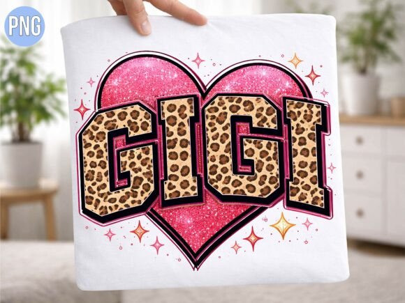 Strategic Design Application: Leveraging Gigi Heart Leopard Glitter Mother PNG for Brand Impact