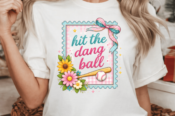 Unleash Creativity with the Hit the Dang Ball Coquette Stamp PNG