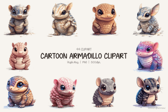 Unlocking Creativity with Cartoon Armadillo Clipart: A Versatile Asset for Digital and Print Projects