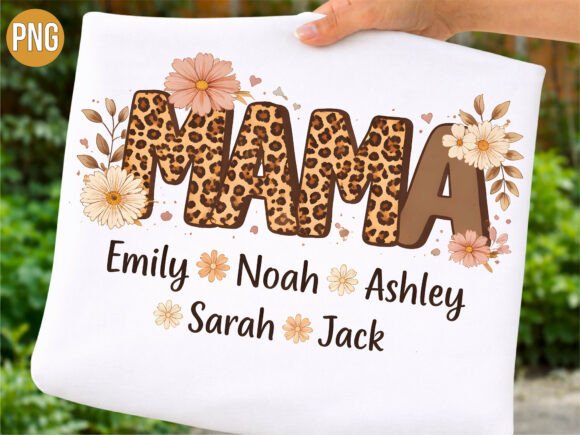 Unlocking Creativity with Personalized Mama Leopard Floral PNG Designs
