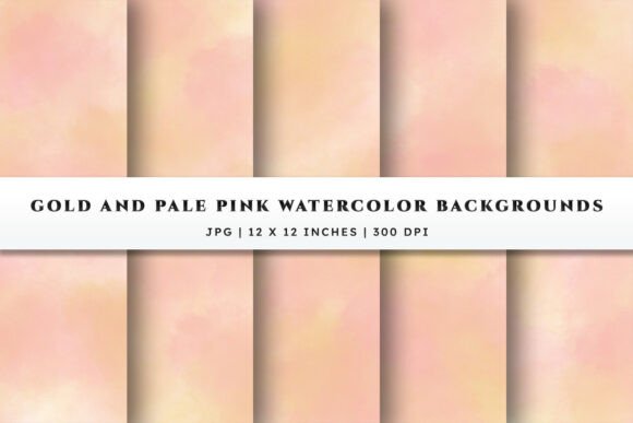 Watercolor Backgrounds - Gold Pink: Elevating Design with Soft Elegance